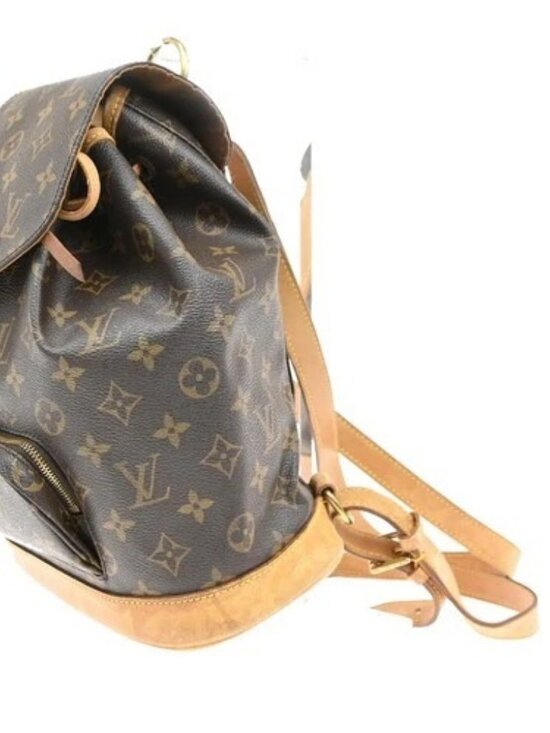 LOUIS VUITTON Montsouris MM Backpack Bag Monogram Leather Brown M51136 90MA414 main image 14